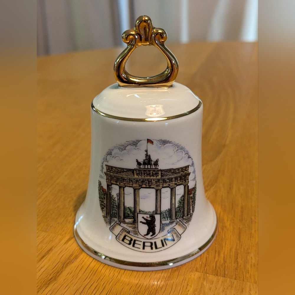 Vintage Porcelain Bell from Berlin, Germany Souvenir